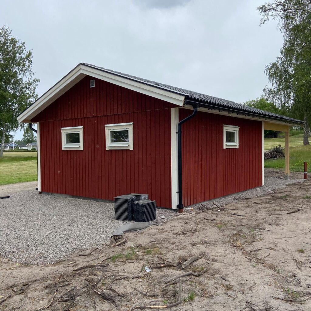 Målning av träfasad Sjöbo Grimstofta