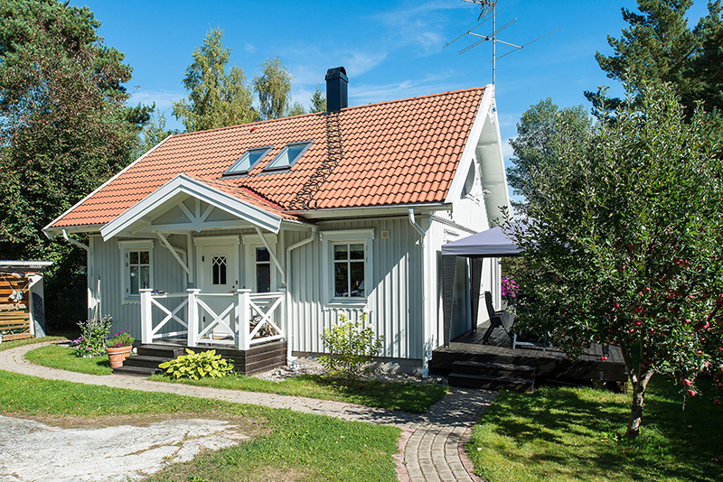 Ommålning av husfasad. Tommelilla Skåne